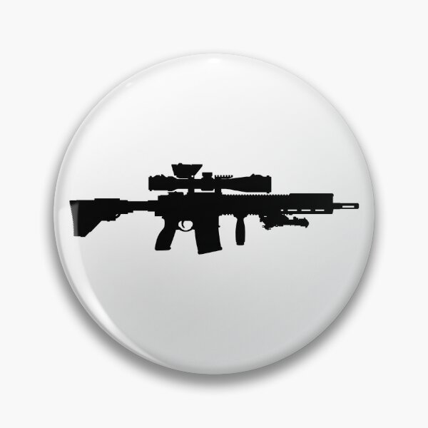 Item preview, Germany German fully automatic machine gun Sniper rifle HK 417, precision rifle with a telescopic sight HK-G28, HKG28, HK, G28, HK417.Silhouette designed and sold by Marcin Adrian.