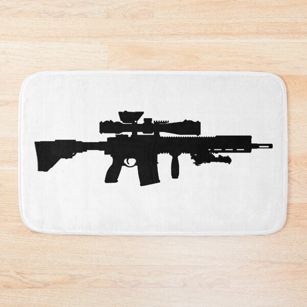 Item preview, Germany German fully automatic machine gun Sniper rifle HK 417, precision rifle with a telescopic sight HK-G28, HKG28, HK, G28, HK417.Silhouette designed and sold by Marcin Adrian.