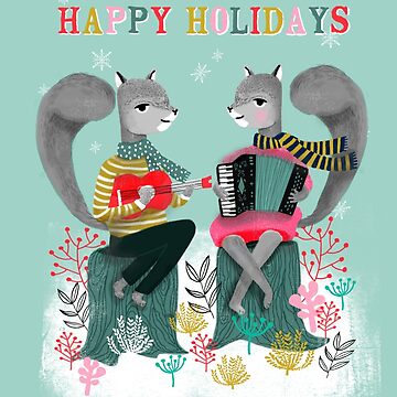 Artwork thumbnail, Squirrels' Christmas by Andrea Lauren by papersparrow