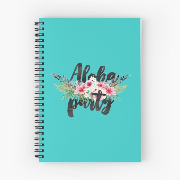 Item preview, Aloha Party Floral sobre un fondo azul. designed and sold by Textography1.