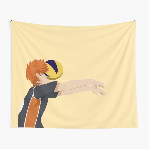 Hinata Shoyo getting hit with a volleyball minimalist Tapestry