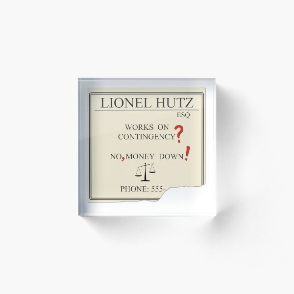 Lionel Hutz - No, money down! Acrylic Block