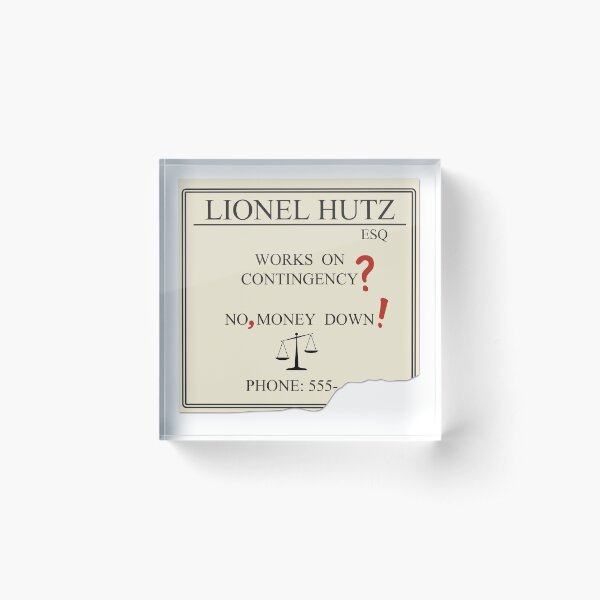 Lionel Hutz - No, money down! Acrylic Block
