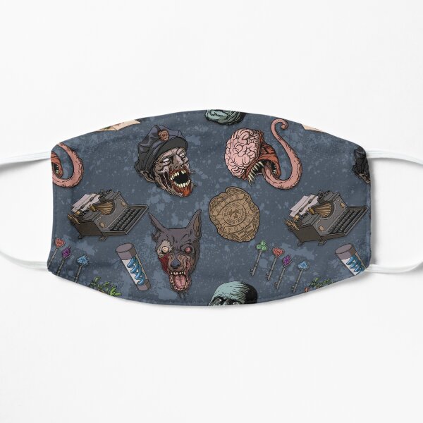 RE 2 blue police pattern leon claire Mask