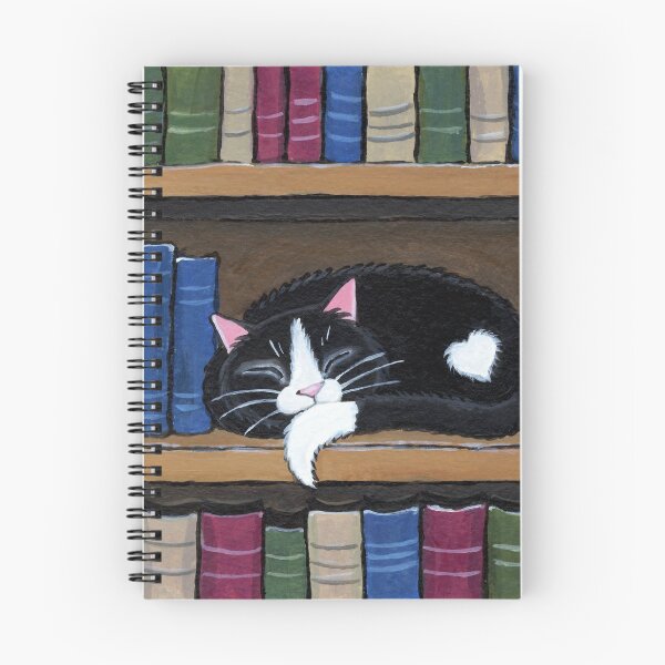 Item preview, Sleepy Cat on Shelf - Book Love designed and sold by LisaMarieArt & Illustration.