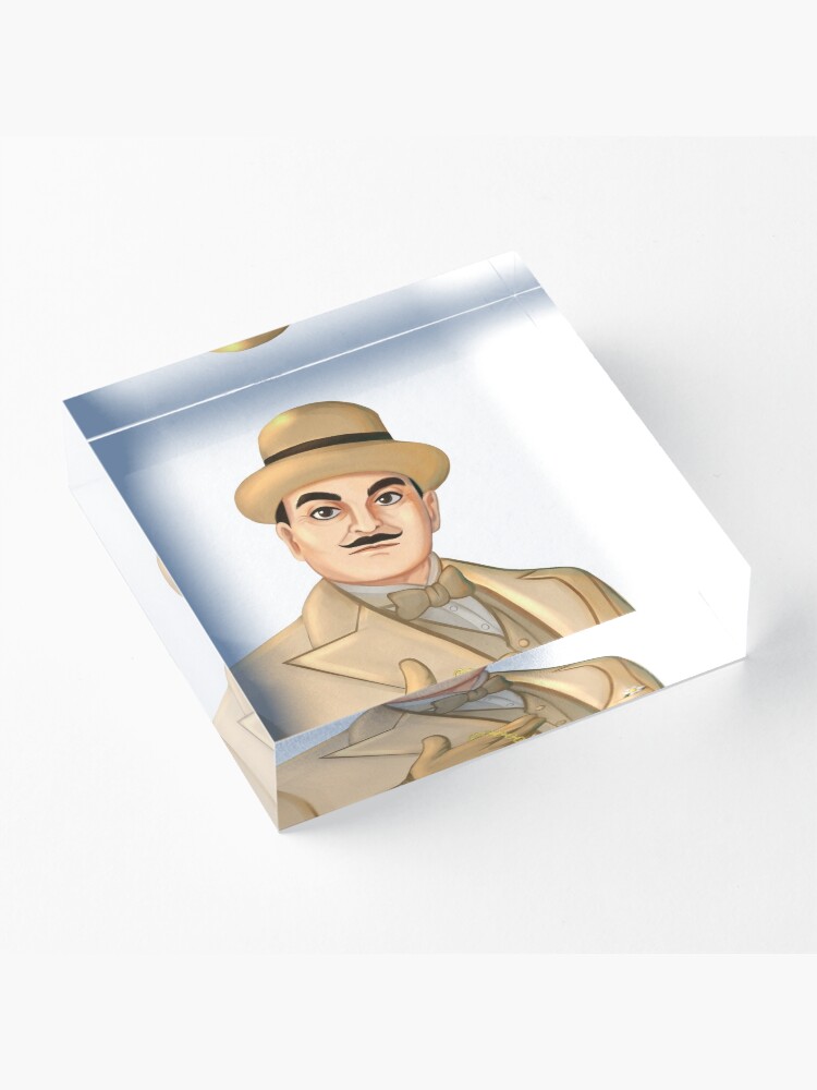 Alternate view of Inspector Hercule Poirot Famous Cozy Murder Mystery Sleuths and Detectives Acrylic Block