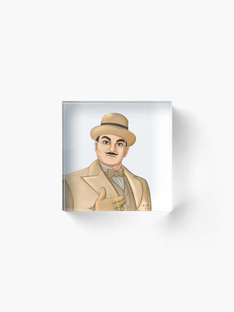 Alternate view of Inspector Hercule Poirot Famous Cozy Murder Mystery Sleuths and Detectives Acrylic Block