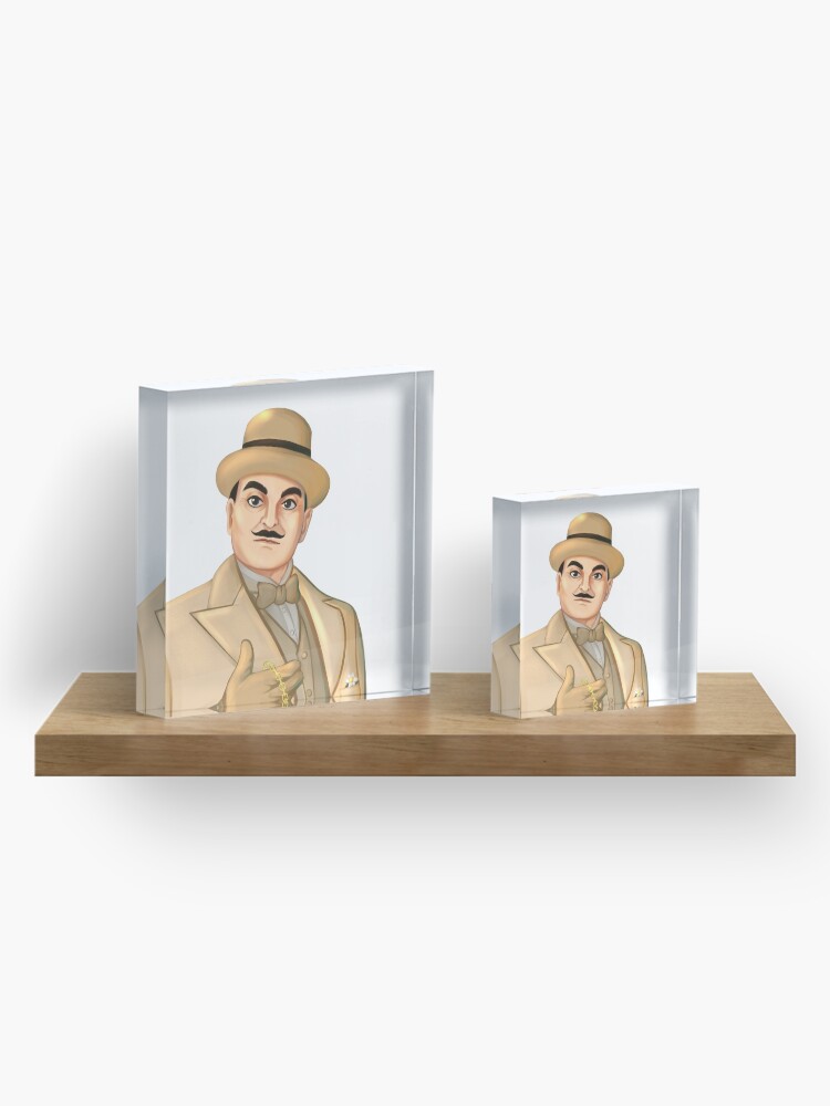 Alternate view of Inspector Hercule Poirot Famous Cozy Murder Mystery Sleuths and Detectives Acrylic Block