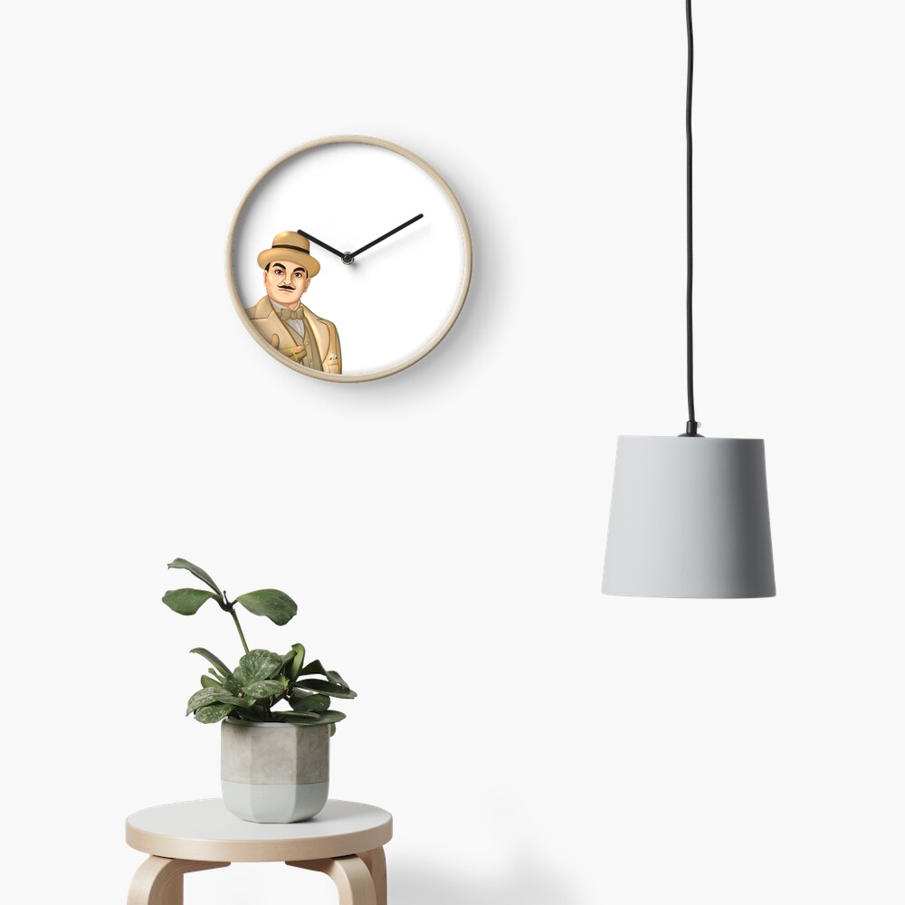 Inspector Hercule Poirot Famous Cozy Murder Mystery Sleuths and Detectives Clock