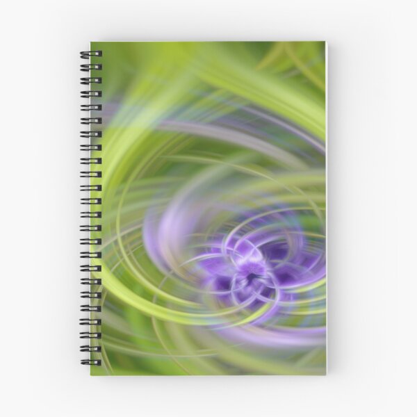 Item preview, Violetta: Abstract Fractal Flower/Vortex Pattern in Purple and Green designed and sold by Josie Elias.