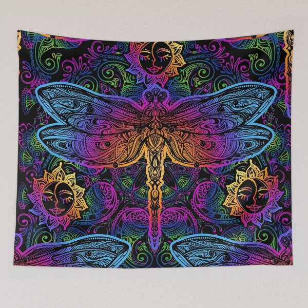 Item preview, Sacred Esoteric Dragonfly with Mandala designed and sold by Uncommon Cents.