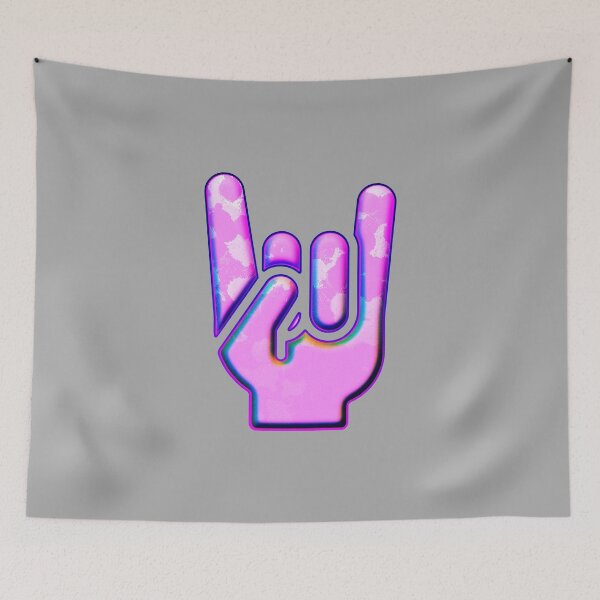 Item preview, Rock Hand Gesture Rock ‘N’ Roll Salute Party Pink designed and sold by IBMClothing.