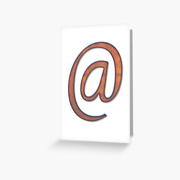 At sign Greeting Card
