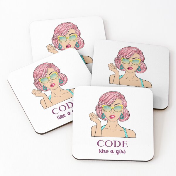 Item preview, Code like a girl! designed and sold by ZayedDesigns.