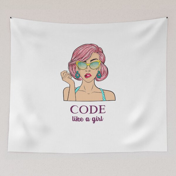 Item preview, Code like a girl! designed and sold by ZayedDesigns.