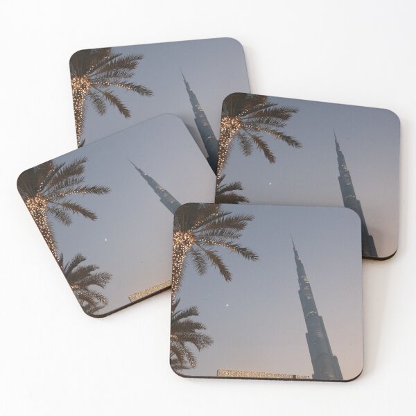 Item preview, Burj Khalifa & Dubai Shopping Mall Palm Tree designed and sold by EatsSleepsViews.