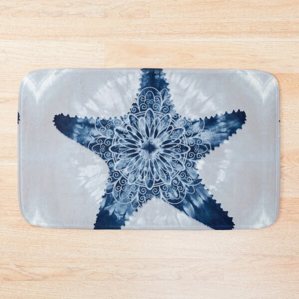 Item preview, Starfish Indigo Blue Mandala tie dye Sea Star designed and sold by Glimmersmith.