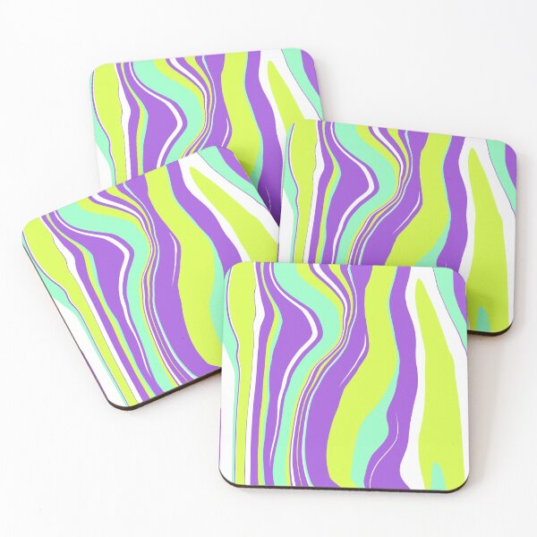 Item preview, green and purple fluid paint pattern designed and sold by mariahmoniquedesign.