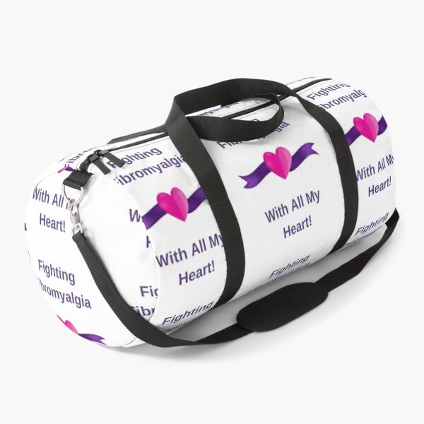 Item preview, Fighting Fibromyalgia With All My Heart | White and Purple with Pink Heart designed and sold by Paulele.