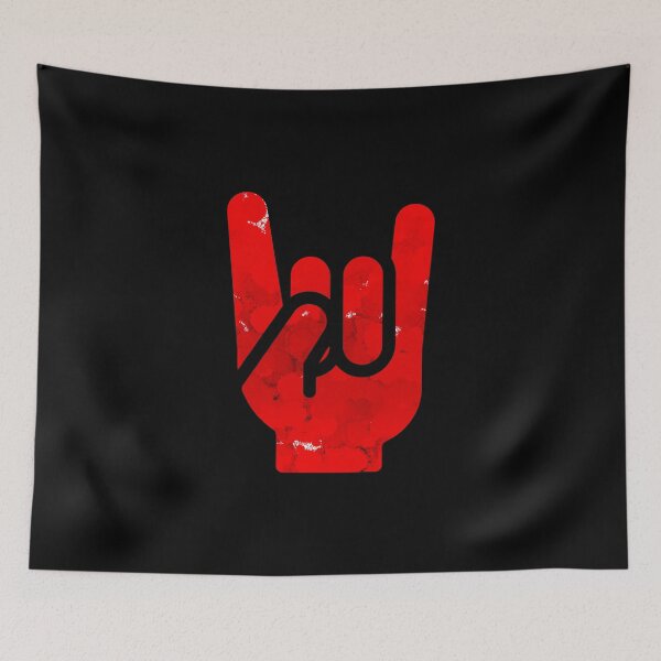 Item preview, Rock Hand Gesture Dirty Red Rock ‘N’ Roll Salute designed and sold by IBMClothing.