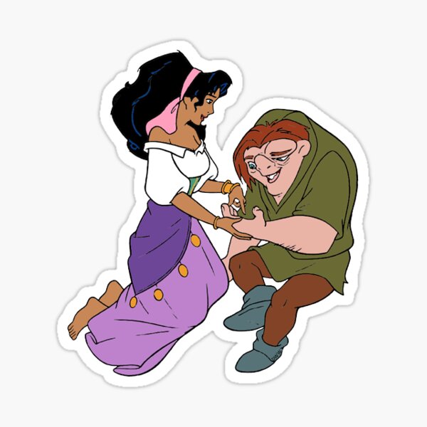 Item preview, Quasimodo and Esmeralda designed and sold by KidaThatch.