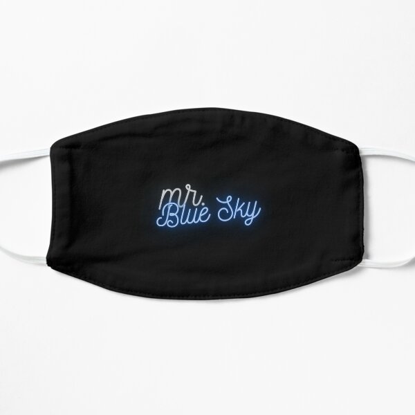 Mr Blue Sky Face Masks Redbubble - roblox song mr blue sky