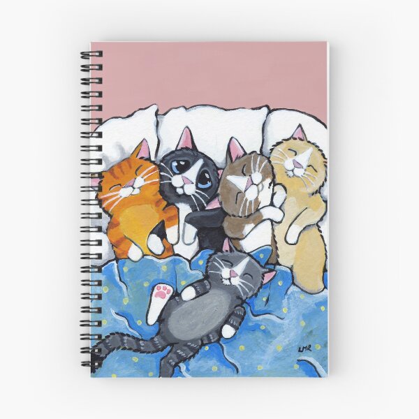 Item preview, The Sleepover Club - Sleeping Kittens in Bed designed and sold by LisaMarieArt & Illustration.