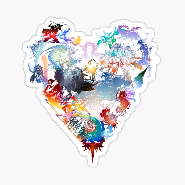Final Fantasy All Games Love - Amoureux de Final Fantasy Sticker