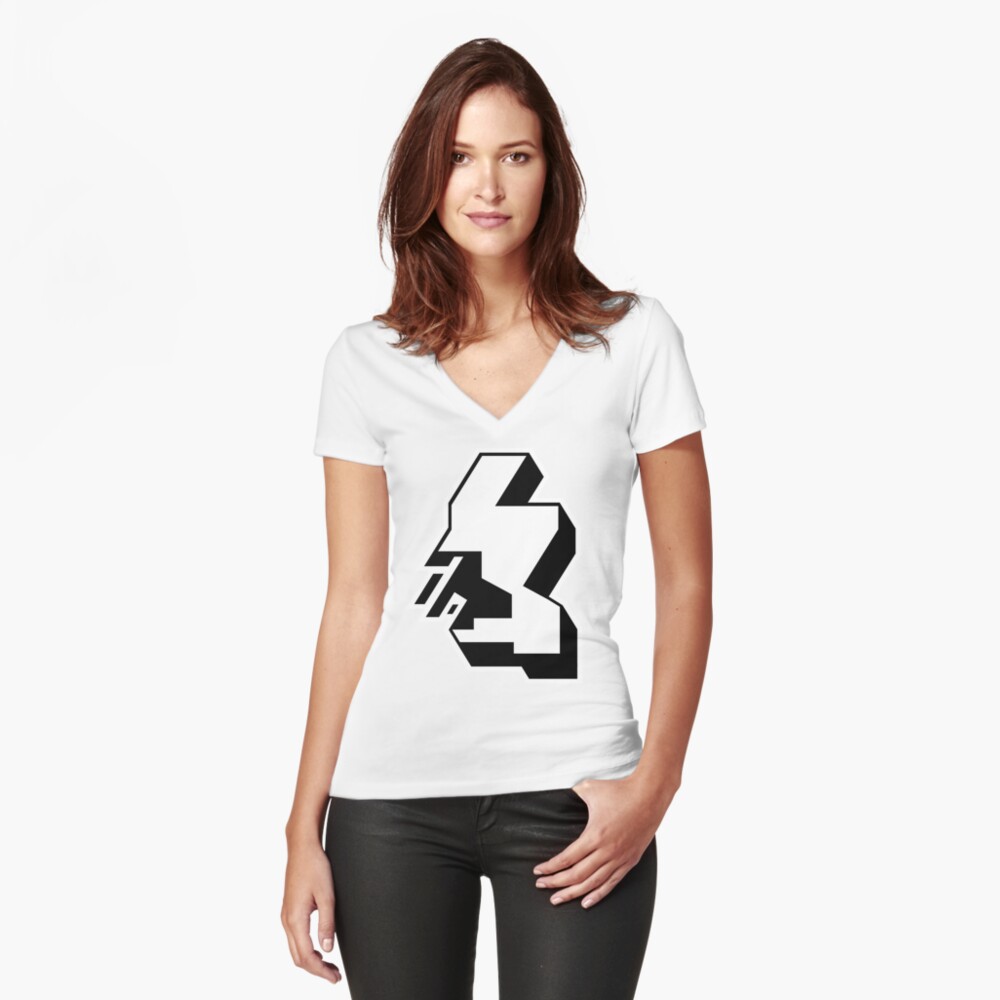 Item preview, Fitted V-Neck T-Shirt designed and sold by TheRandomFactor.
