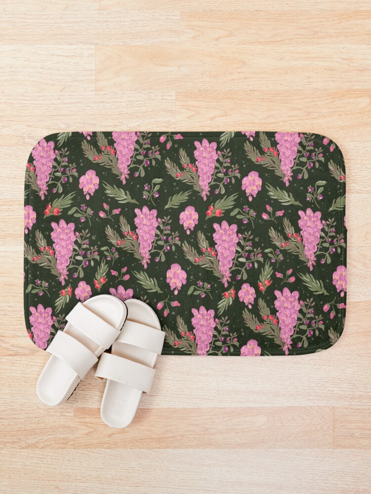Thumbnail 1 of 6, Bath Mat, Poisonous Pattern designed and sold by Howlites.