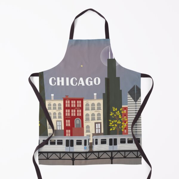 Item preview, Chicago Train - Skyline Illustration by Loose Petals designed and sold by LoosePetals.