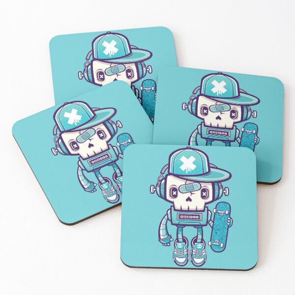 Item preview, Robot Skull Boy with a Skateboard designed and sold by Nick Krav.