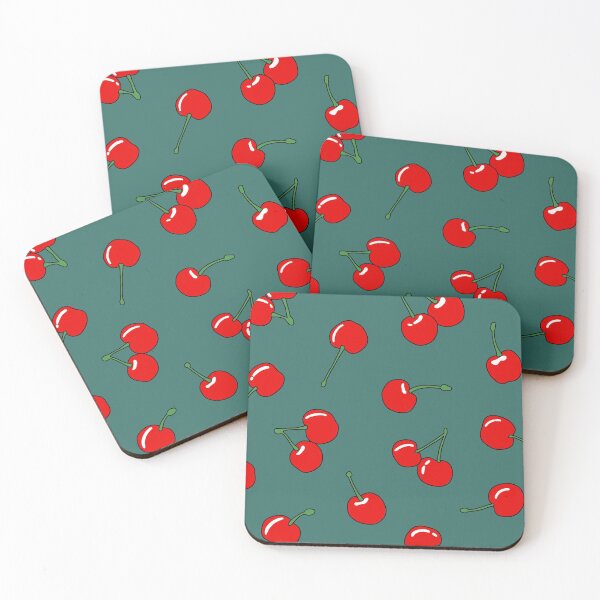 Item preview, Cherries: Teal Background designed and sold by rockchicksuprem.