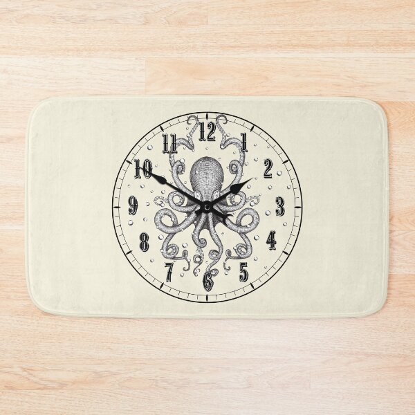 Item preview, Octopus Clock & Hands Parchment Ivory Victorian Steampunk Kraken designed and sold by LoreliDesigns.