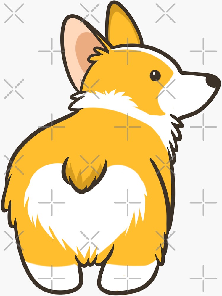 Thumbnail 3 of 3, Sticker, Corgi Heart Butt designed and sold by pawlove.