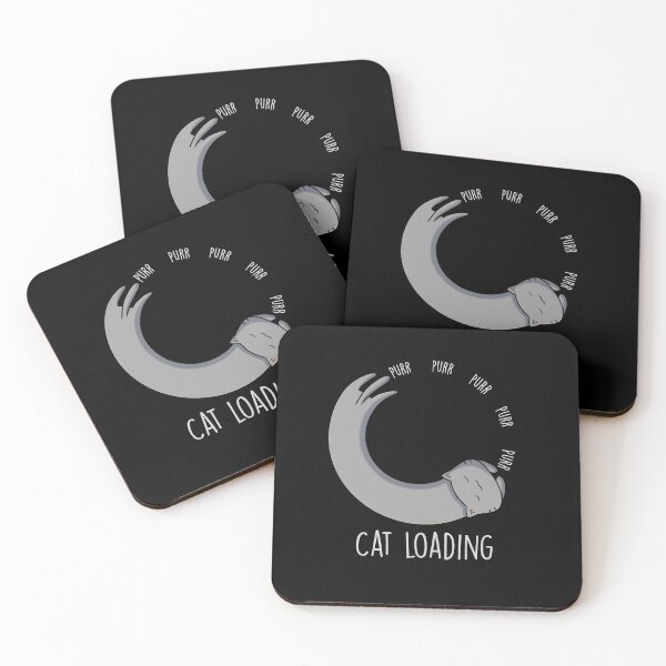 Item preview, Buffer Cat , Loading Infinite Purrs ( black ) designed and sold by Think-Kitten.