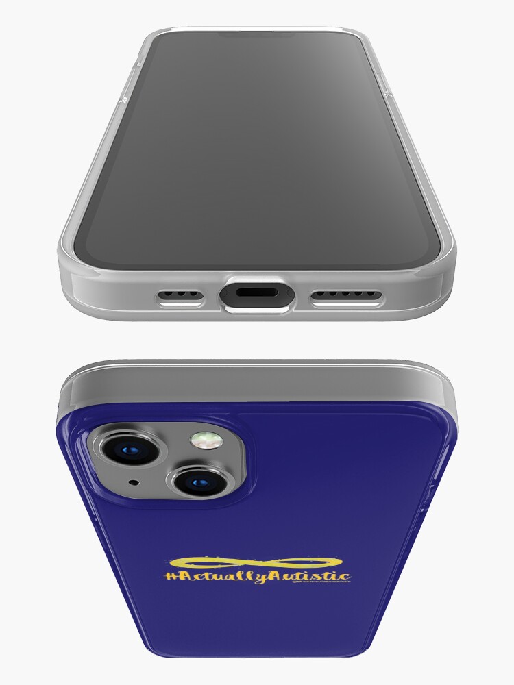 Alternate view of The Articulate Autistic Gold Infinity Logo iPhone Case
