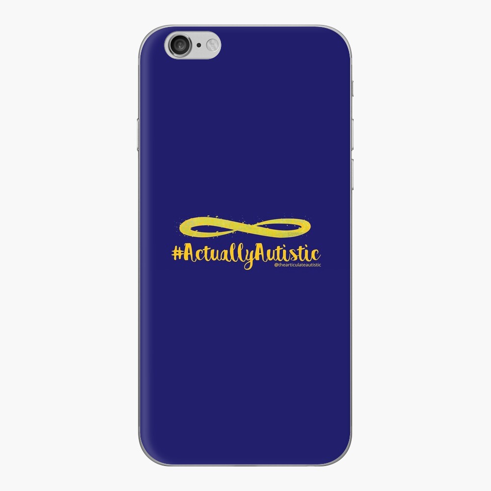 The Articulate Autistic Gold Infinity Logo iPhone Skin