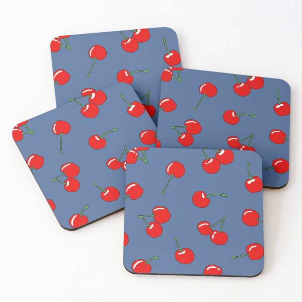 Item preview, Cherries: Dark Blue Background designed and sold by rockchicksuprem.