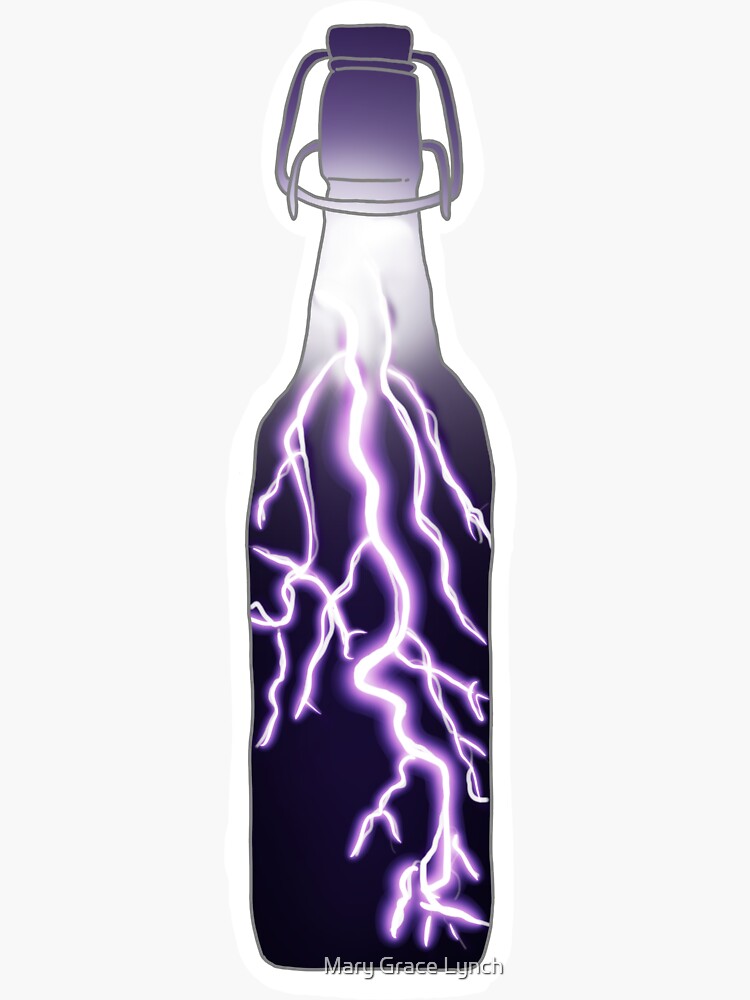 "Lightning in a Bottle" Sticker for Sale by marygrace10 Redbubble