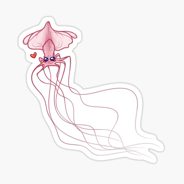 Cute BigFin Squid  Sticker