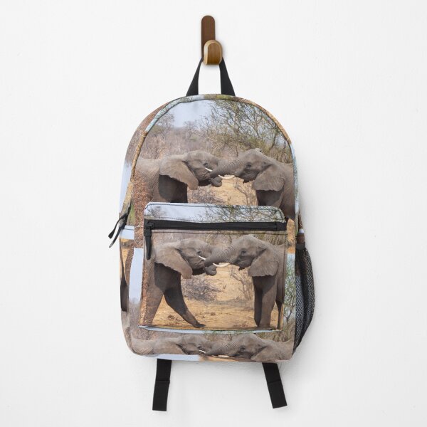 Item preview, Two African Elephants Fighting with Trunks designed and sold by SafariByMarisa.