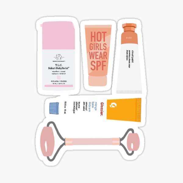 Skincare Products Stickers | Redbubble
