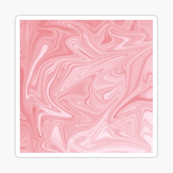 Pink and White Marble Painting Sticker