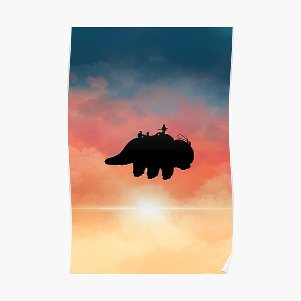 Appa flying Sticker Poster