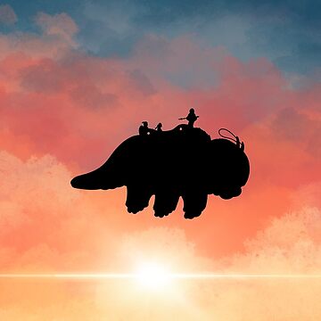 Artwork thumbnail, Appa flying Sticker by PanhandlePrints