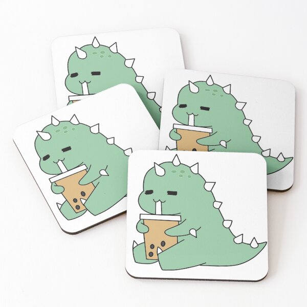 Item preview, Boba drinking dinosaur  designed and sold by Ginge297.