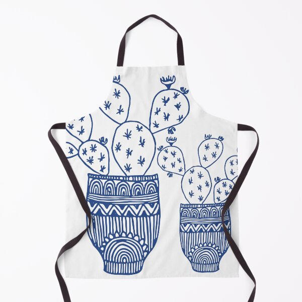 Item preview, Cactus with pot indigo blue designed and sold by RanitasArt.