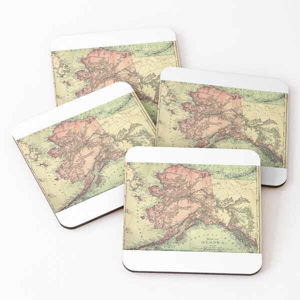 Item preview, Antique Map of Alaska with Yukon, Bering Straits and  eastern Russia designed and sold by Kobeh.