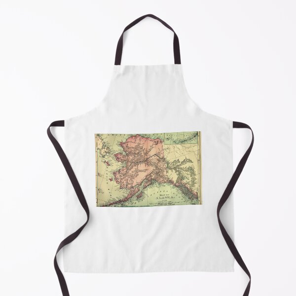 Item preview, Antique Map of Alaska with Yukon, Bering Straits and eastern Russia designed and sold by Kobeh.